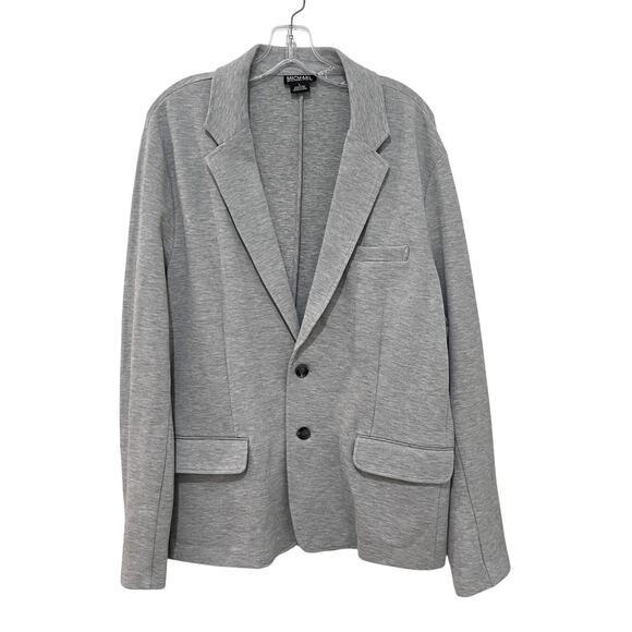 Michael Kors Blazer Mens size Large Gray Pique Knit Modern Casual Jacket - Picture 1 of 9